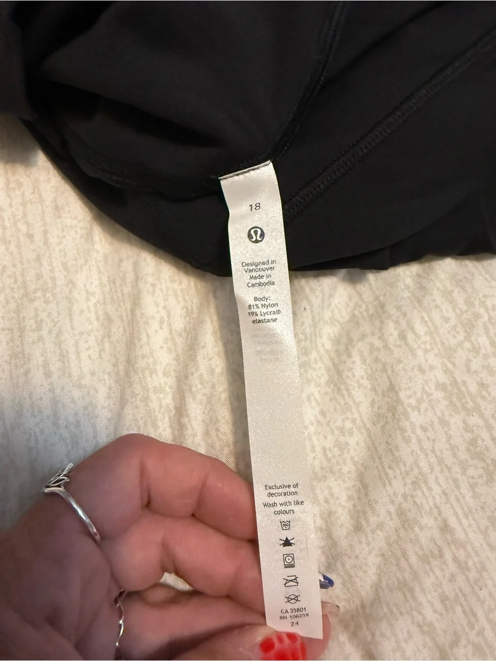 NWOT Lululemon athletica Black High-Rise Leggings Size 18